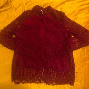 Lace Bow Blouse